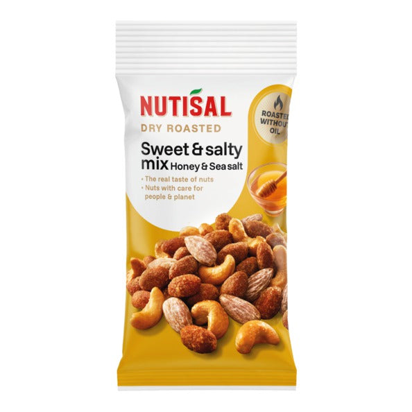 Nutisal dry roasted sweet salty mix zakje (14x 60 gr)