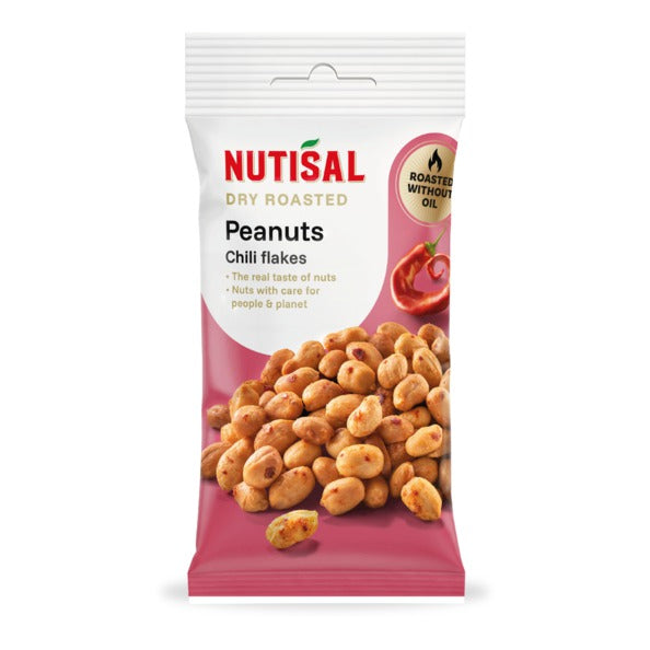 Nutisal dry roasted peanuts chili flakes (14x 60 gr)