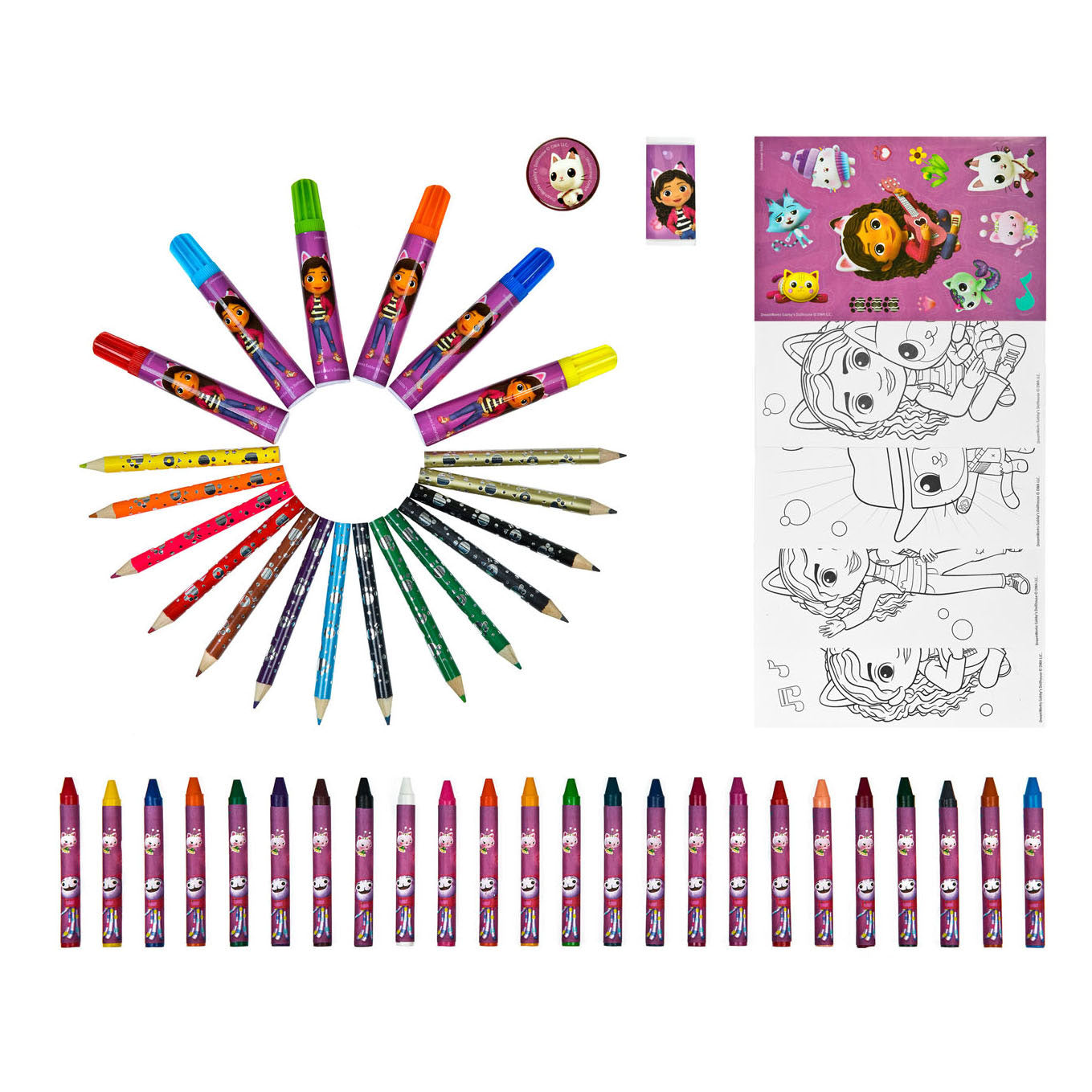 Gabby's Poppenhuis Kleurkoffer, 51dlg.