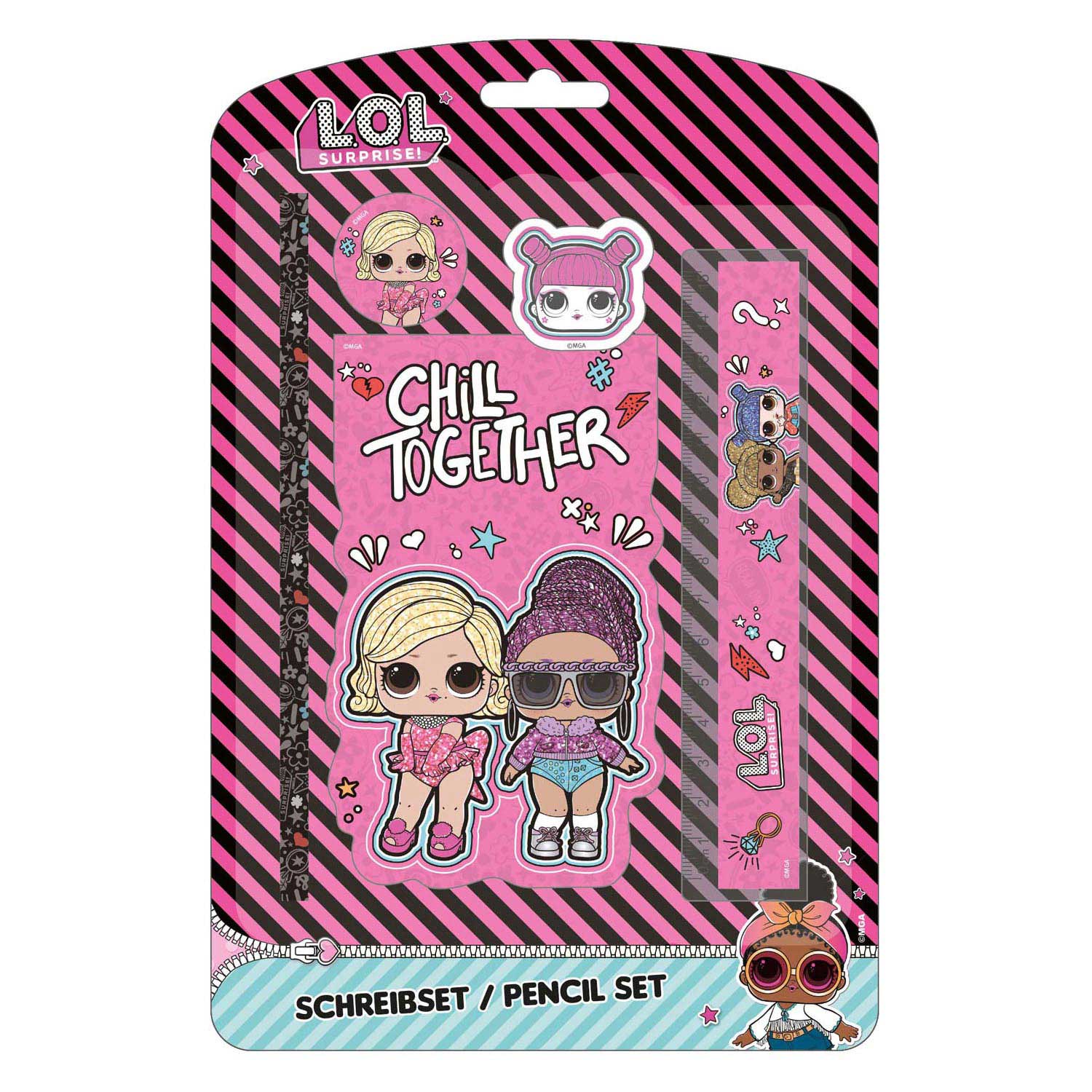Lol lol verrassingsschrijfset, 5dlg.