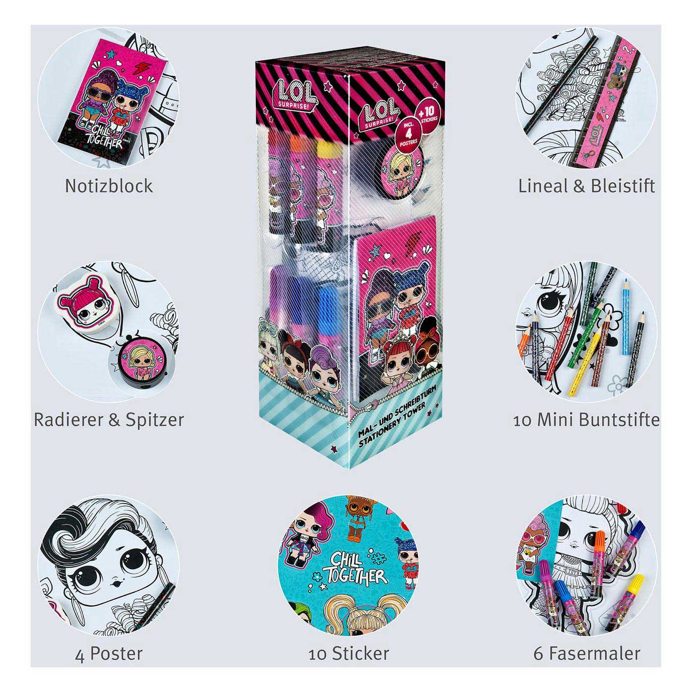 LOL Surprise Stationery Toren, 35dlg.