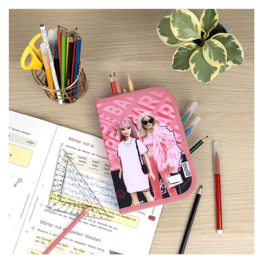 Undercover gevulde etui barbie