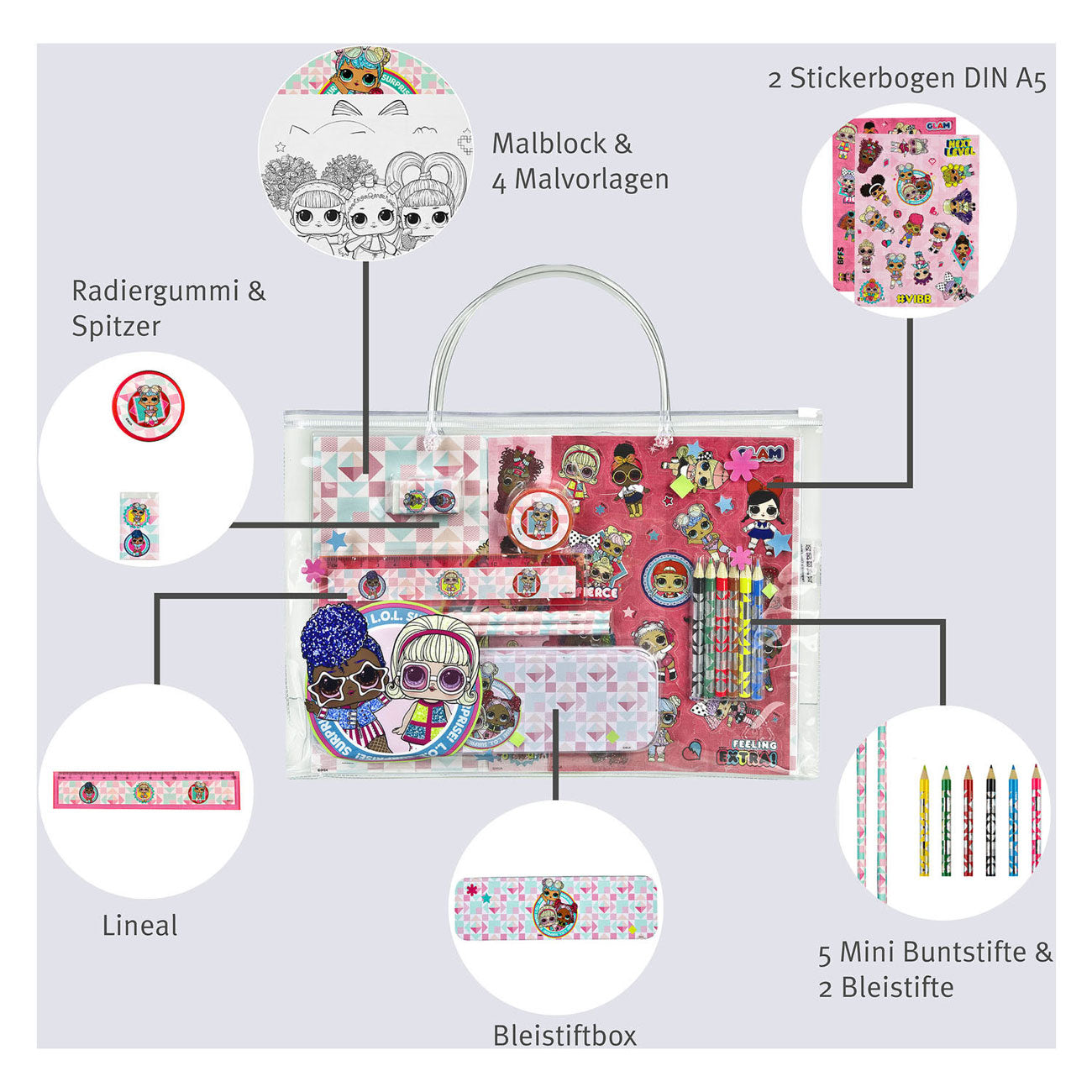 Lol schrijfwarenset verrassing in tasje