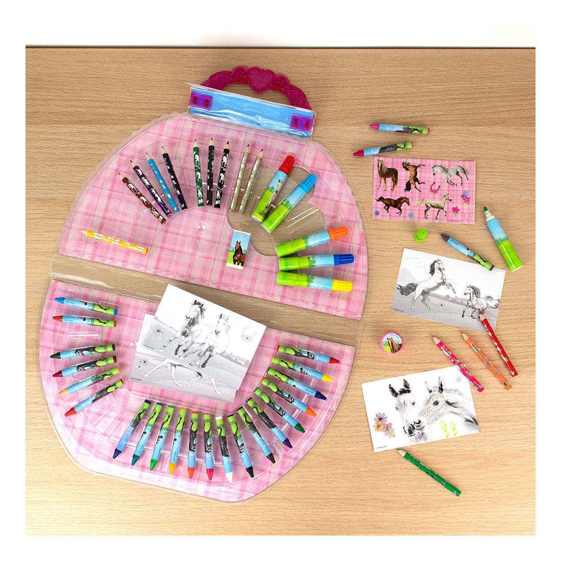 Undercover kleurkoffer paarden, 51dlg.