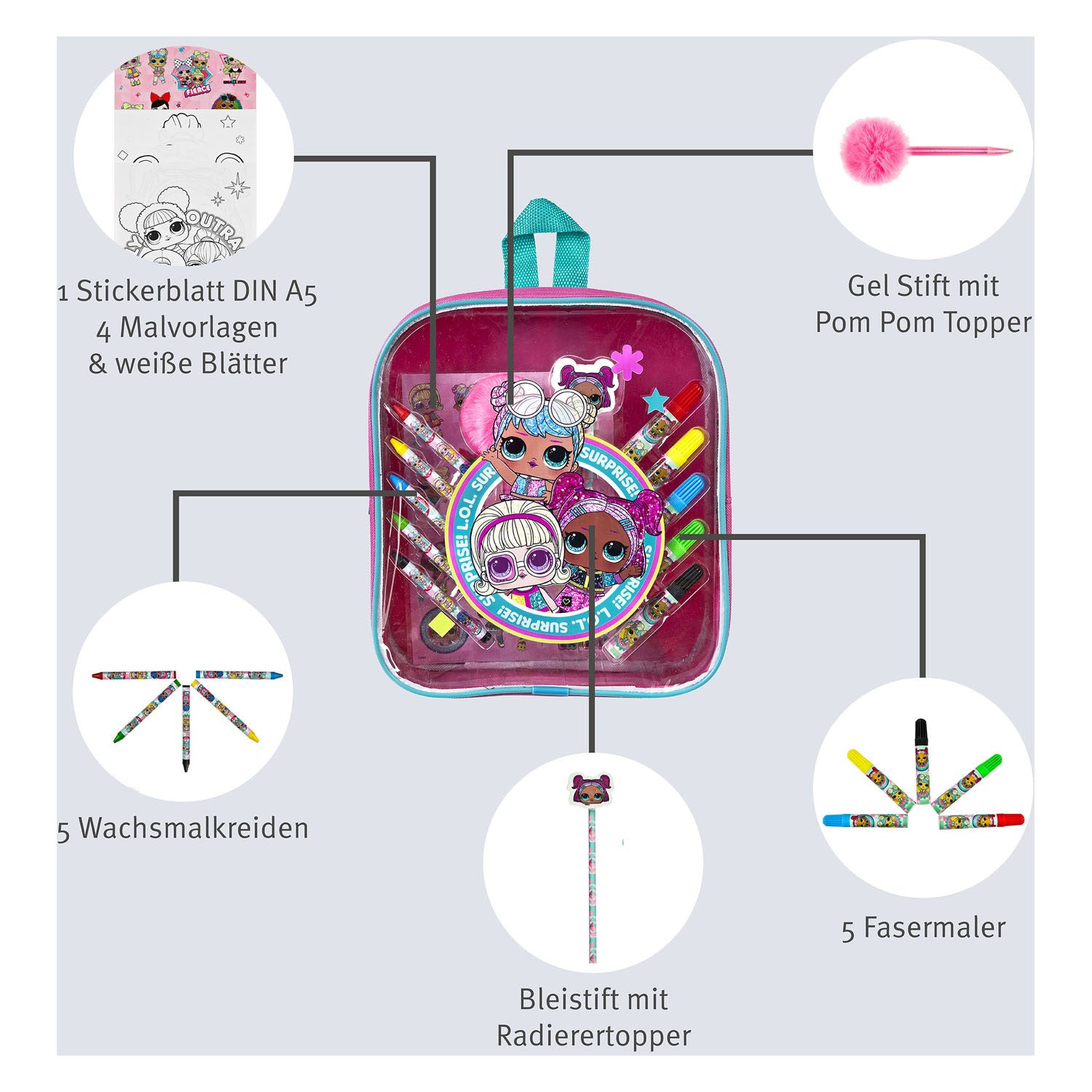 Lol kleurenset verrassing in rugzak