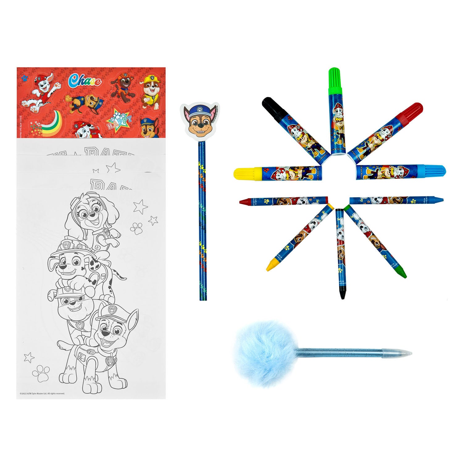 Undercover kleurenset paw patrol in rugzak