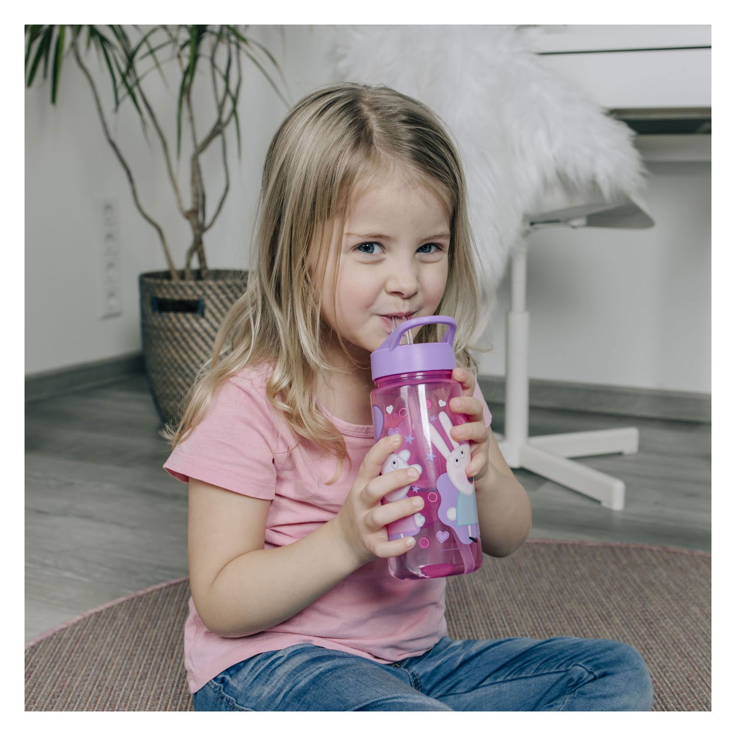 Undercover świnka peppa serie - bidon - 500 ml - met stroombeker - bpa-vrij
