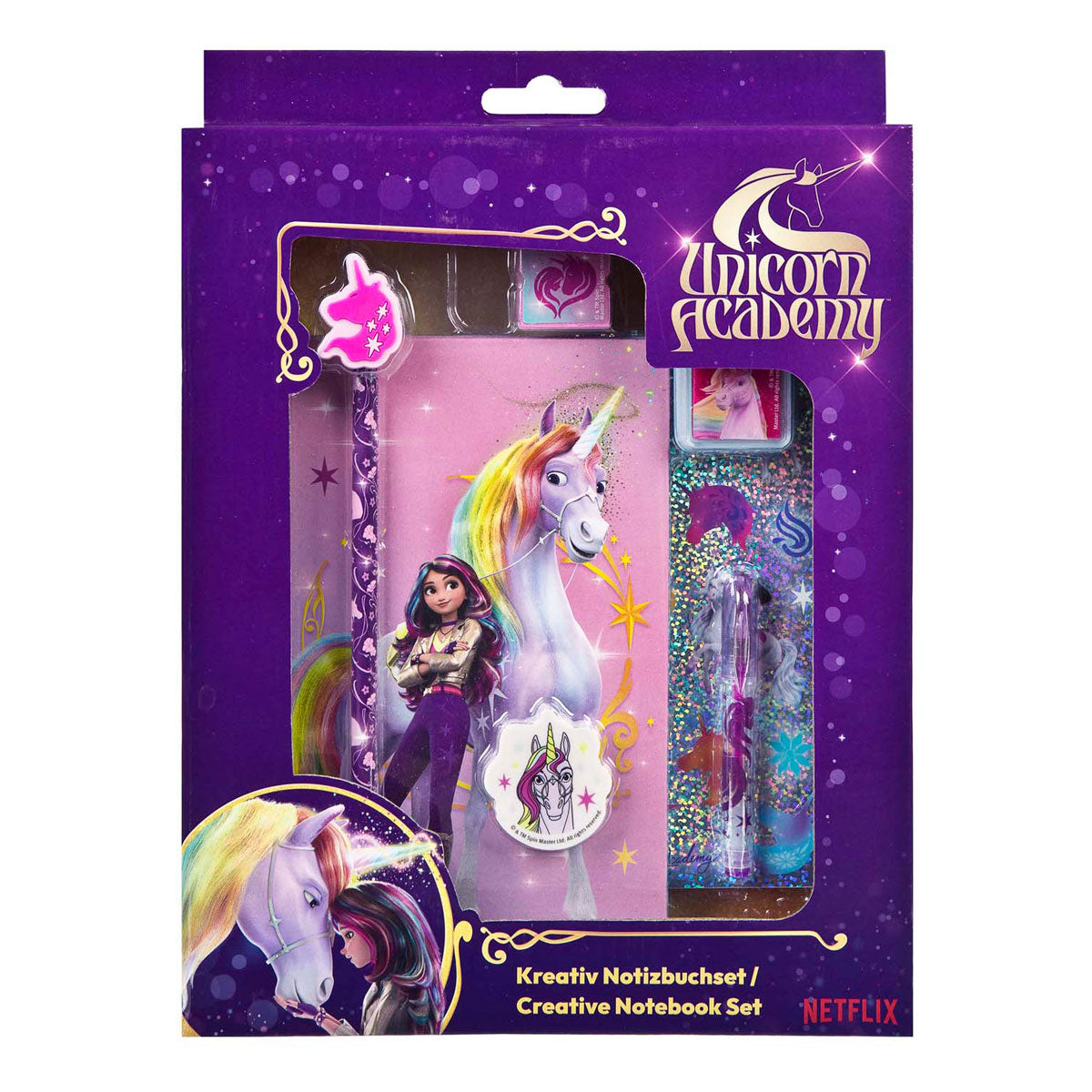 Undercover unicorn academy creatieve set met notitieboek, 8dlg