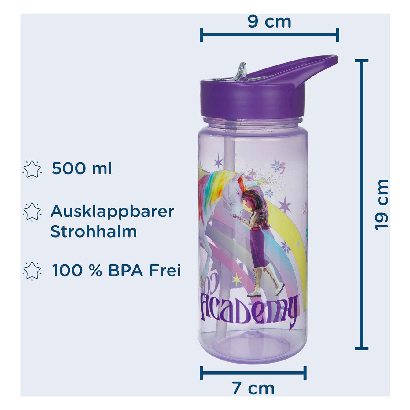 Undercover unicorn academy drinkfles, 500ml
