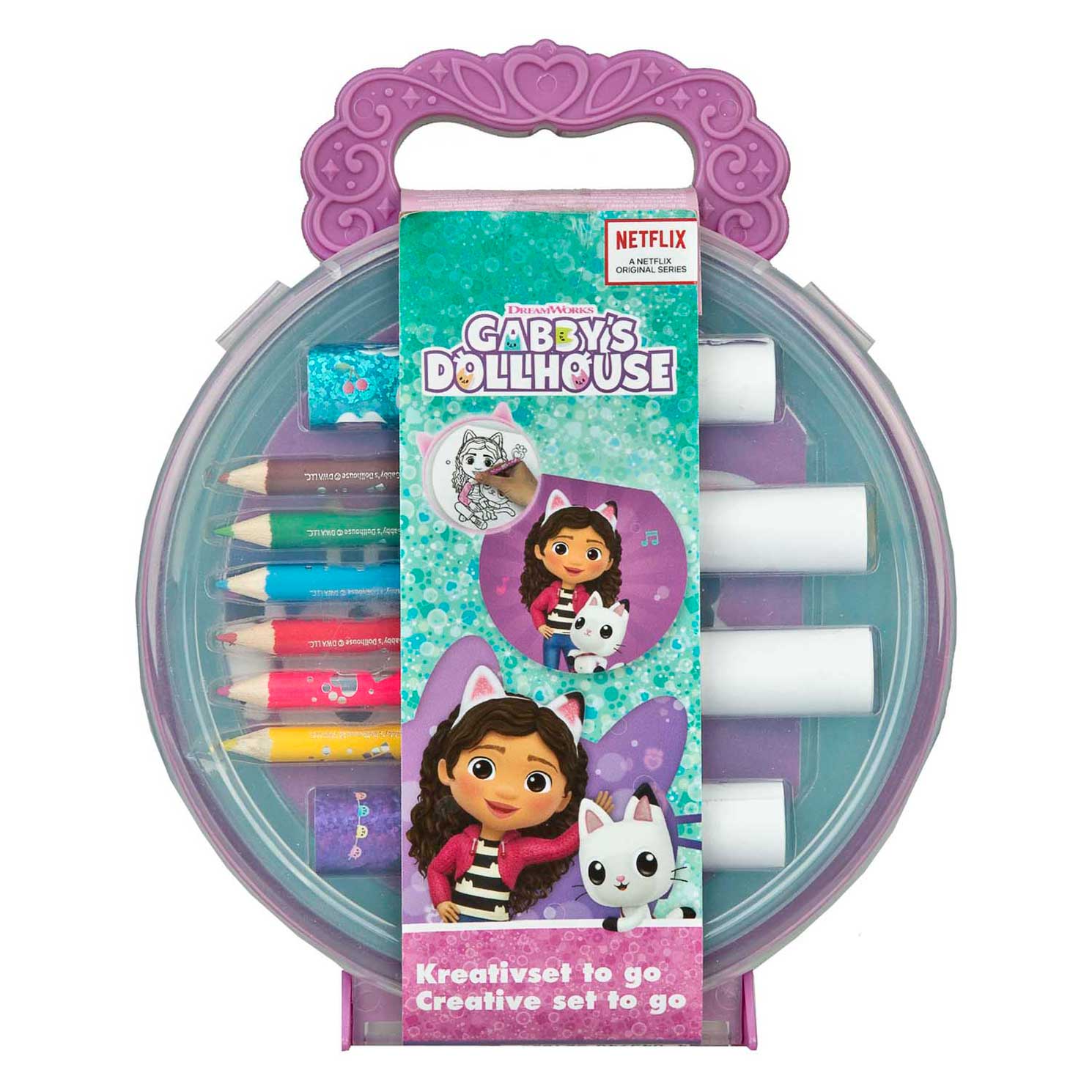 Undercover gabby's poppenhuis creatieve kleurset in koffertje
