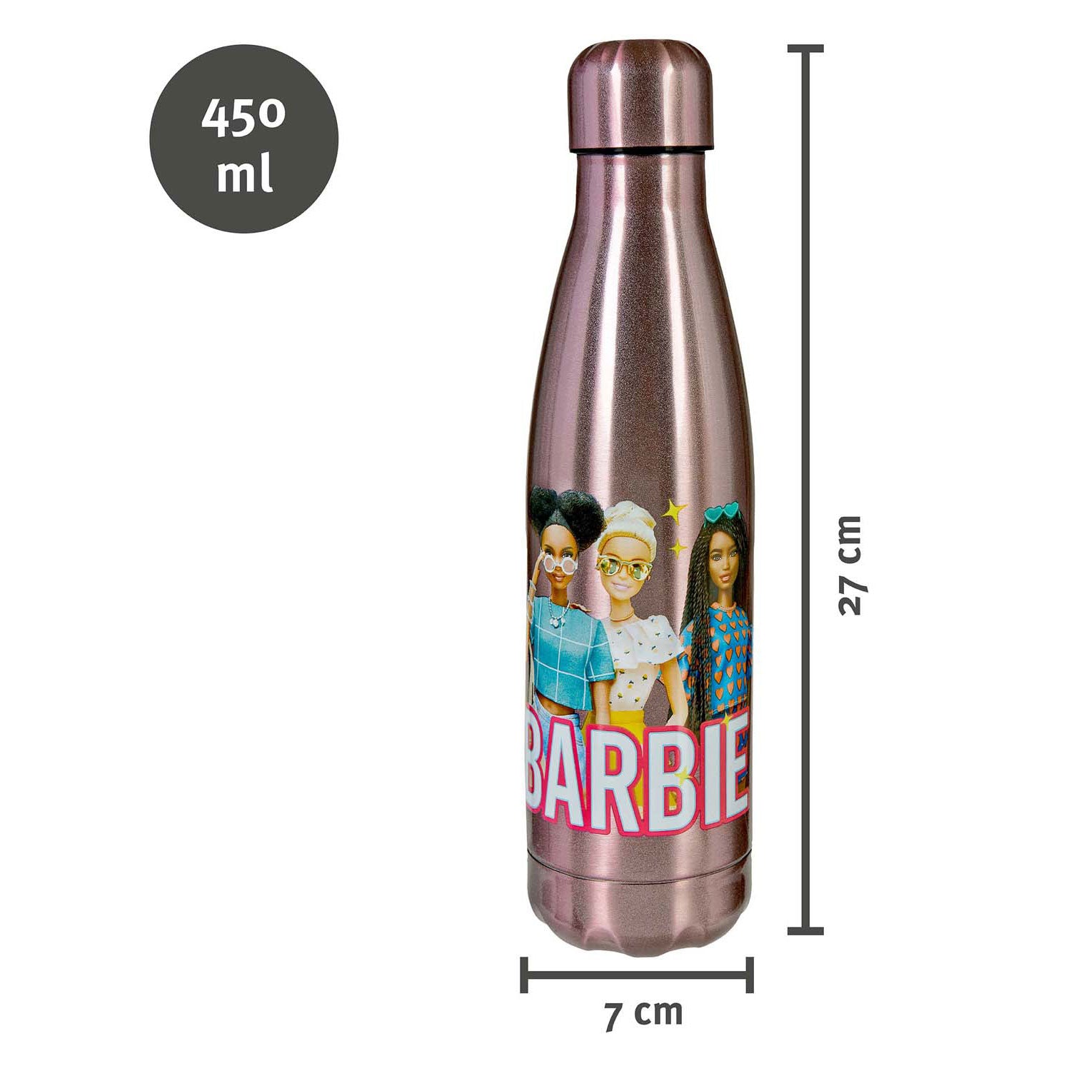 Undercover barbie drinkfles RVS, 450ml