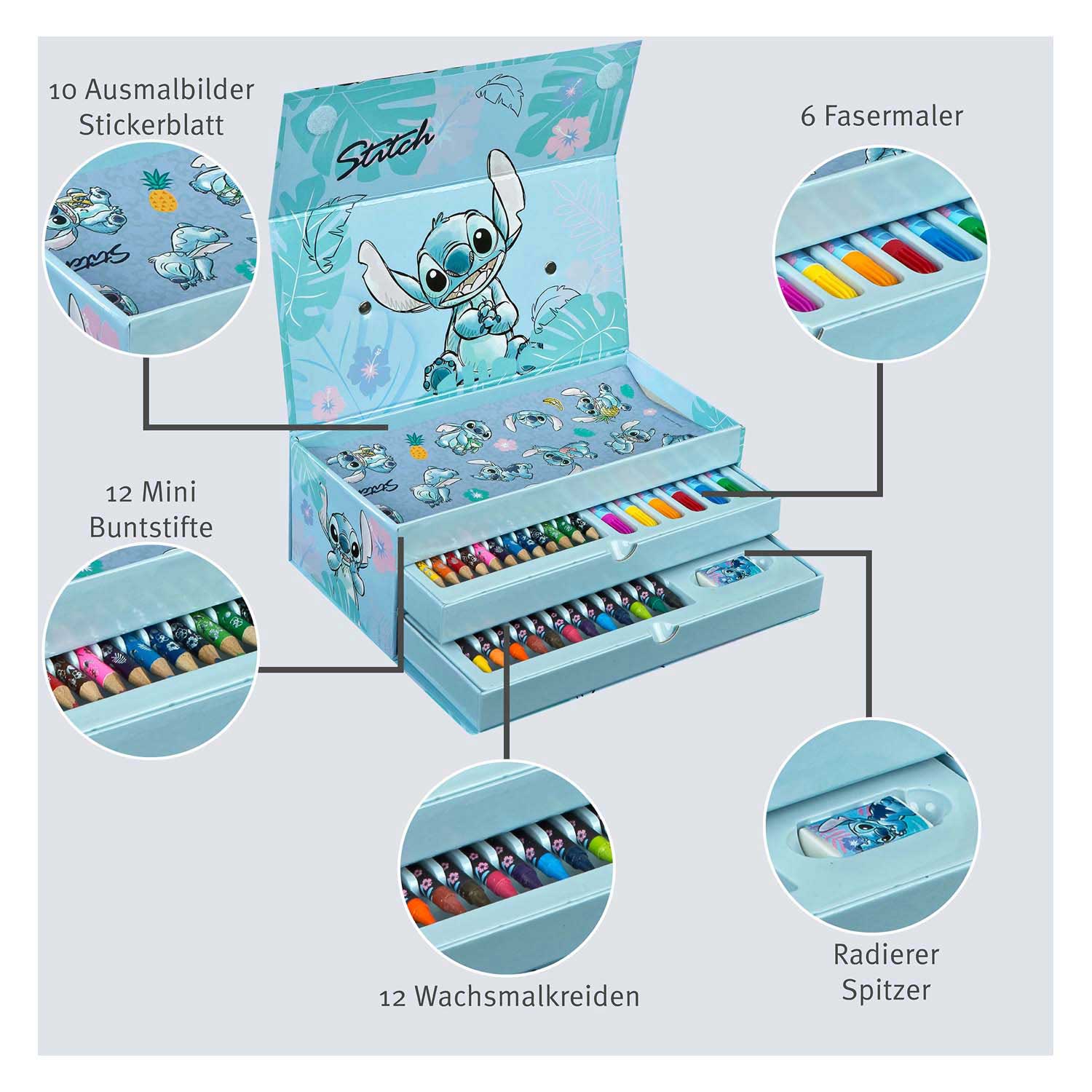 Undercover stitch kleurkoffer - 44dlg.