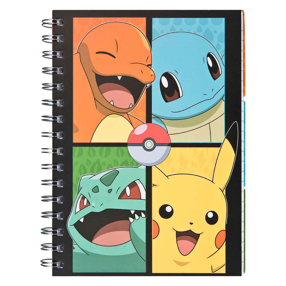 Undercover notitieboek met 3 tabbladen pokemon