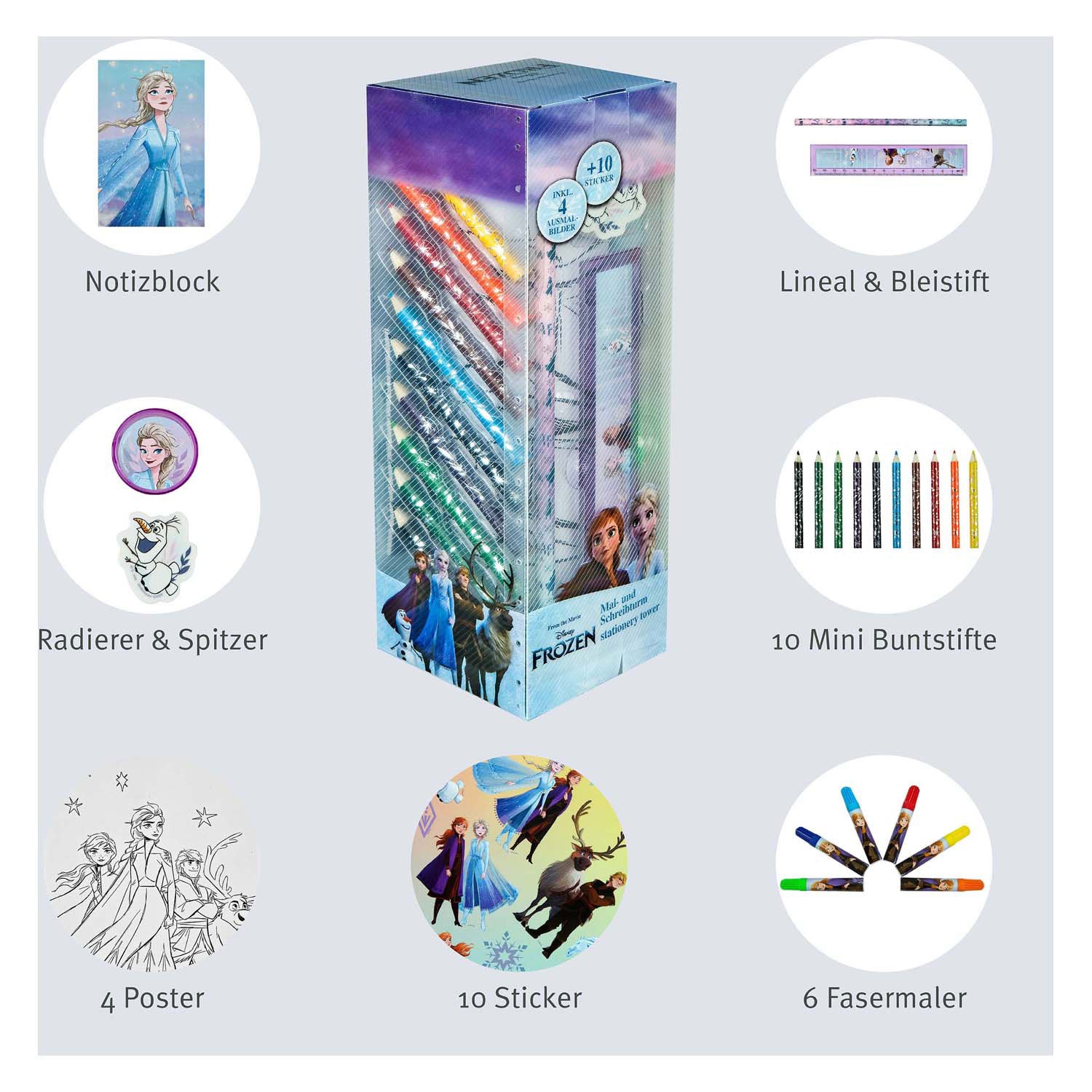 Undercover schrijfwaren toren frozen - 35dlg.
