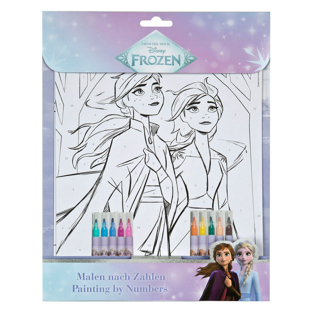 Undercover kleuren op nummer set frozen