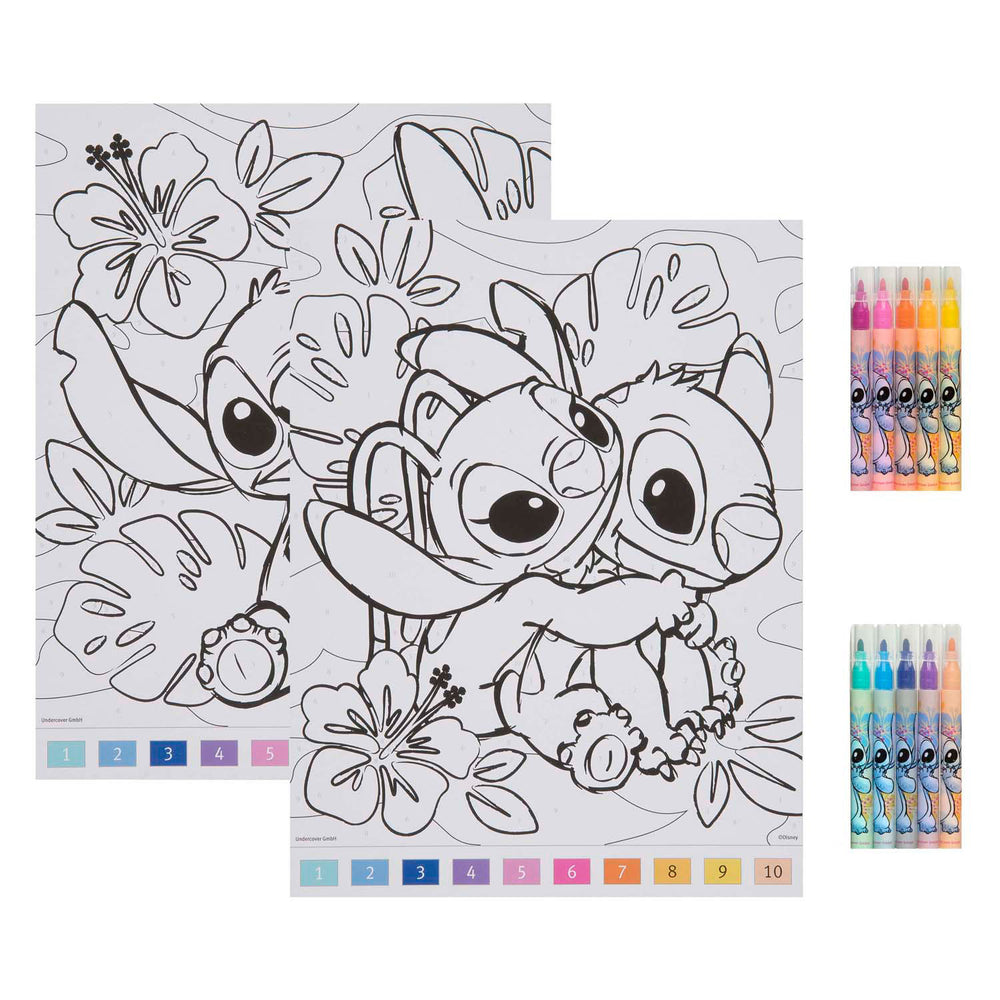 Undercover kleuren op nummer set stitch