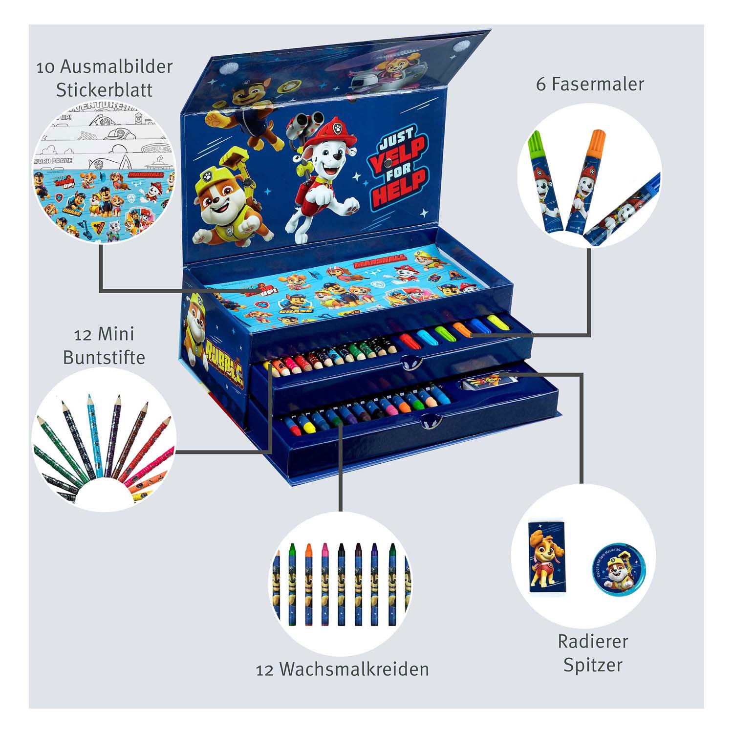 Paw patrol kleurkoffer - 44dlg.