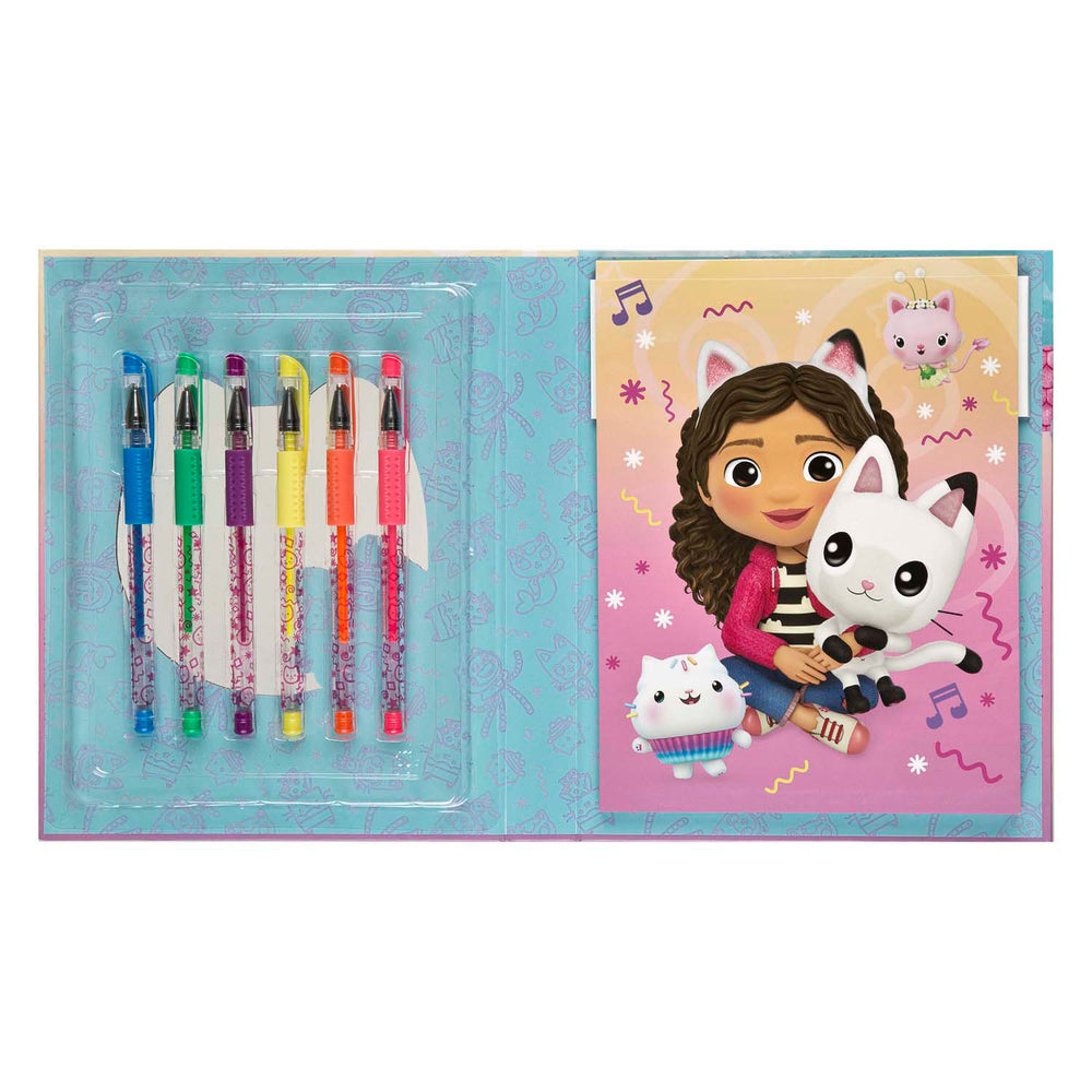 Undercover kleurset met gelpennen gabby's poppenhuis