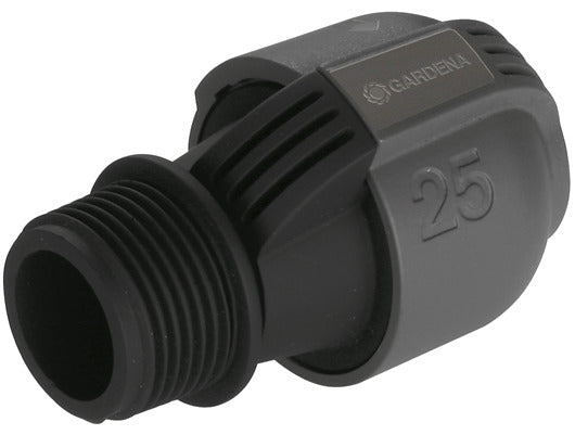 Gardena verbindingsstuk 25 mm x 1 buitendraad (zwart grijs, 2763-20)