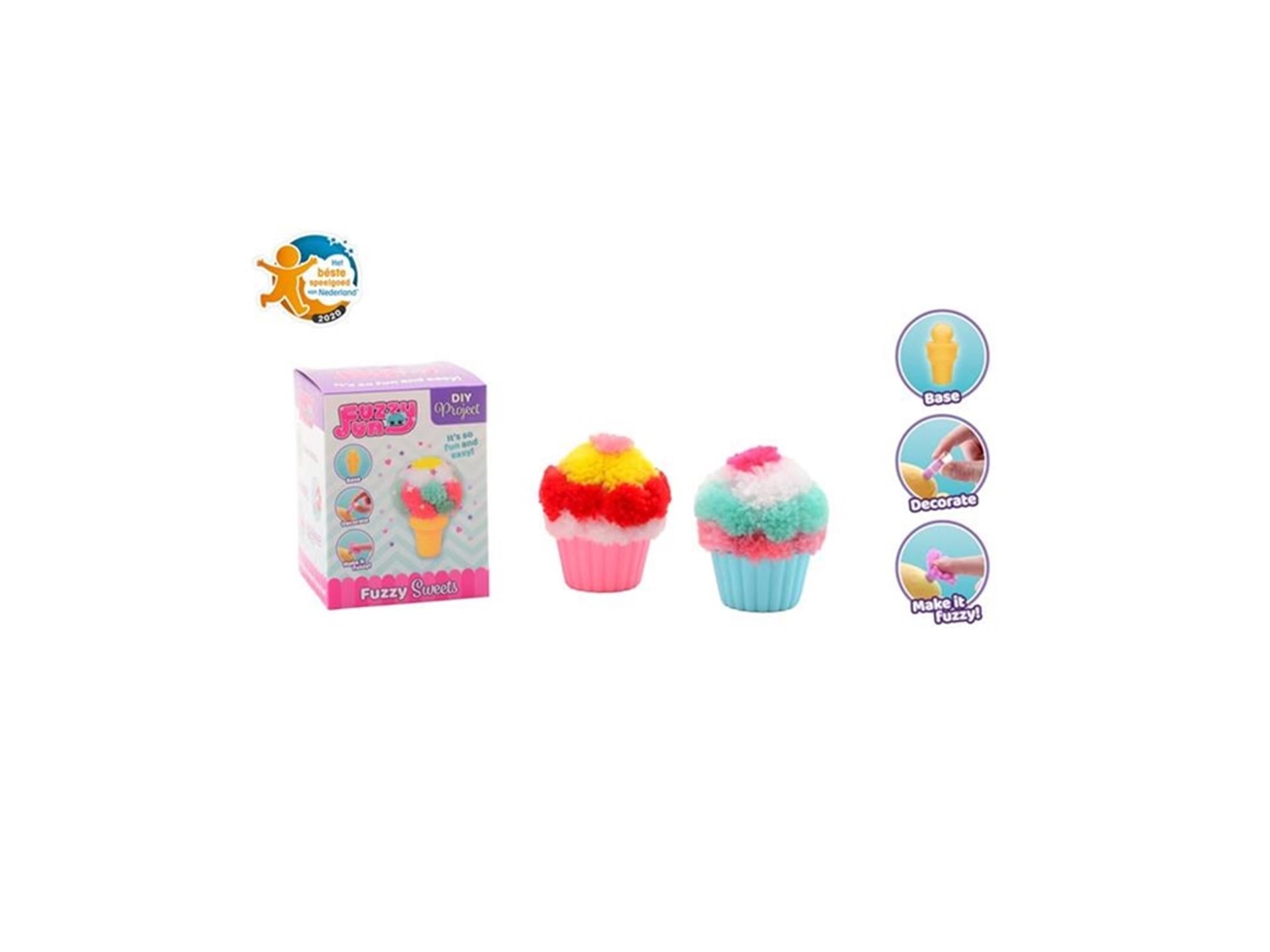 Eenvoudige fuzzy fun cupcake maken