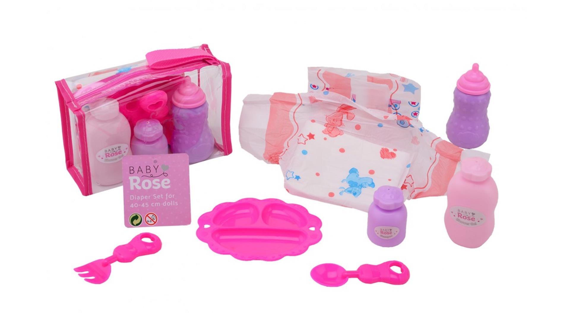 Johntoy john toy baby rose verzorgset in tasje