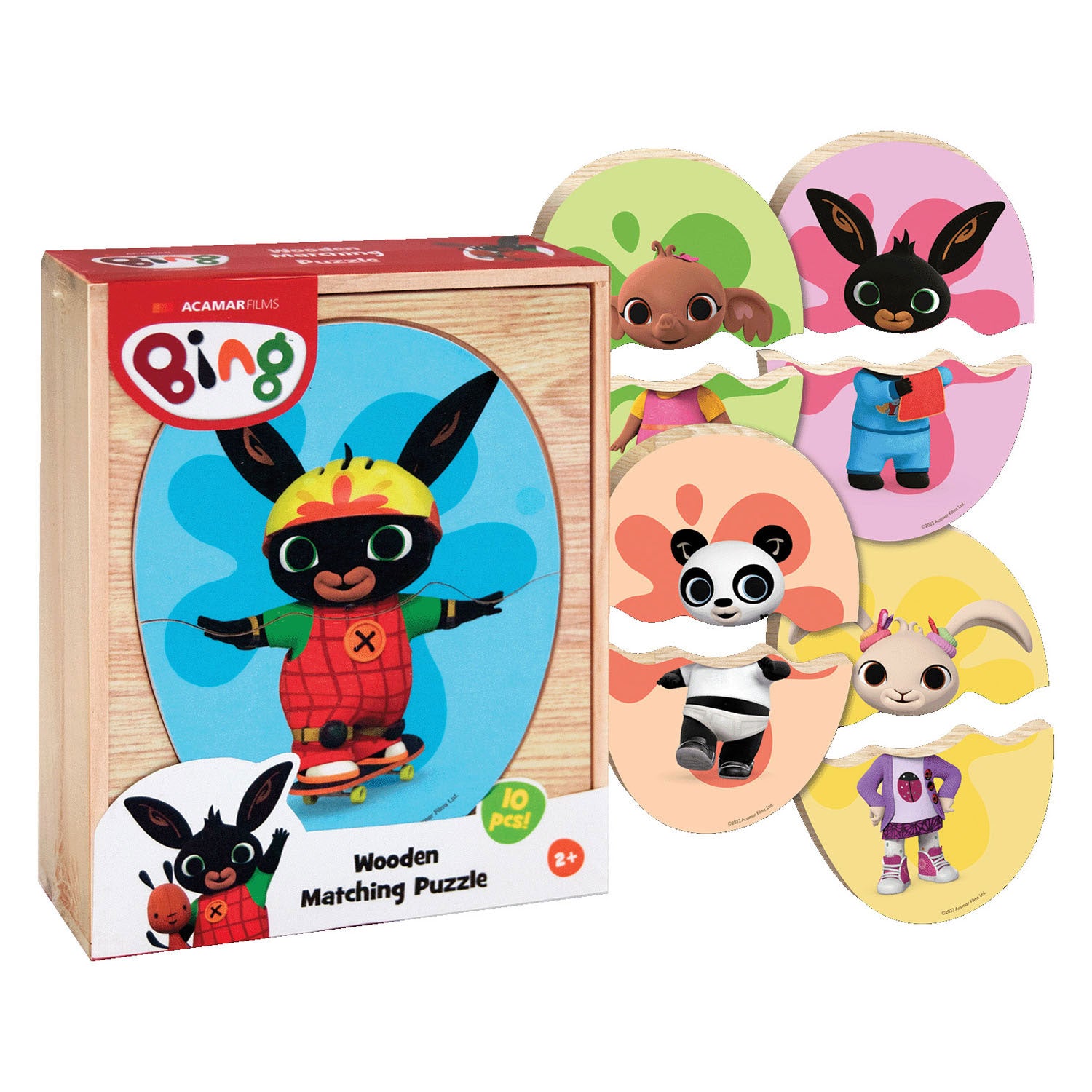 Bing houten matchpuzzel, 10st.