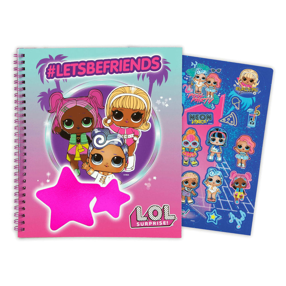 Lol notitieboek met stickervel