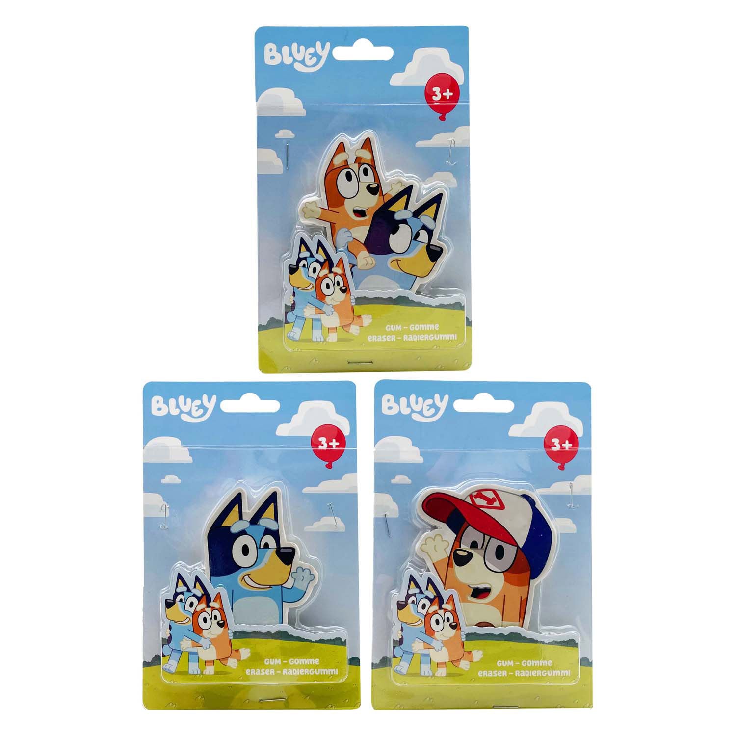 Merkloos sans marque bluey giant eraser