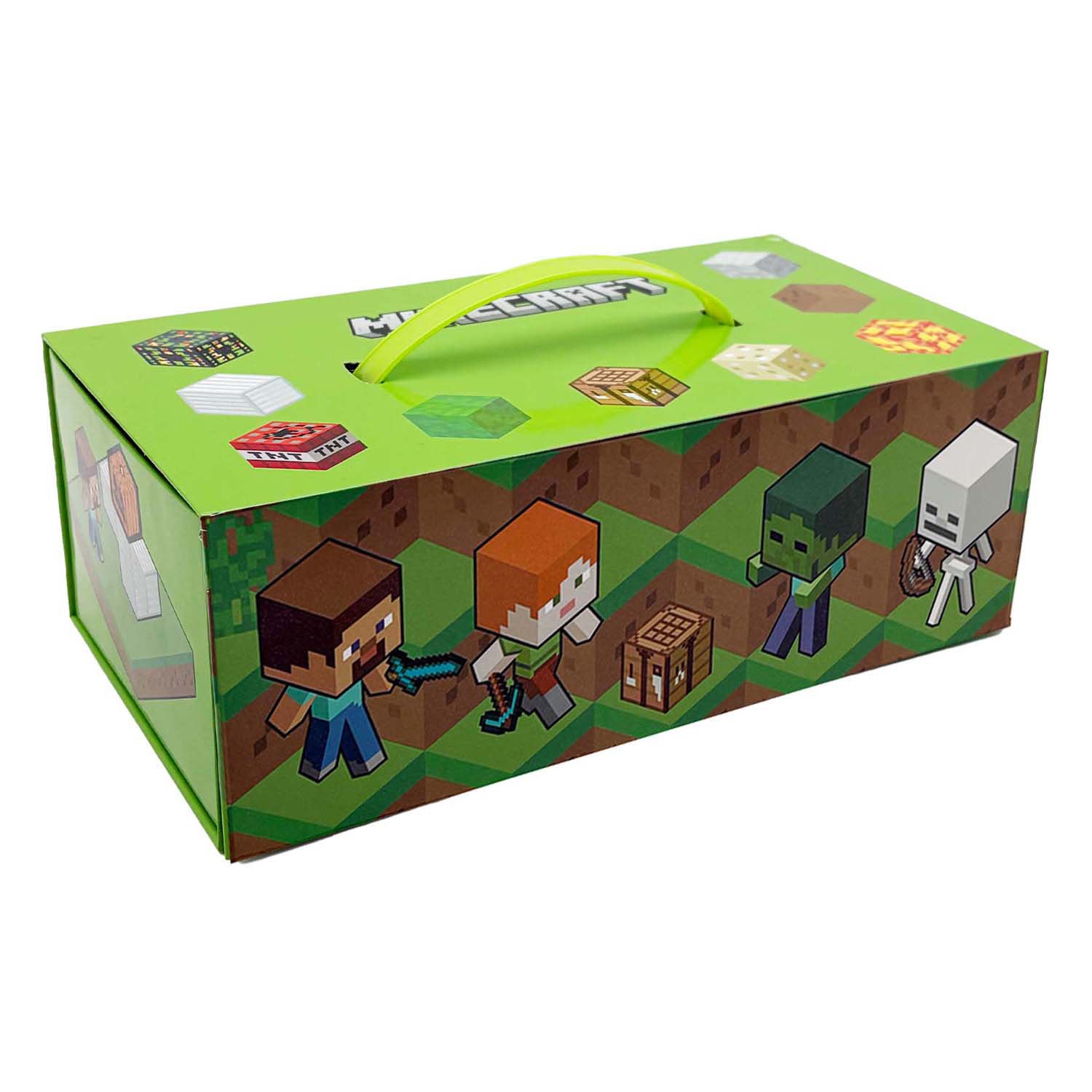 Speelgoedland minecraft kleurkoffer set - 52dlg.