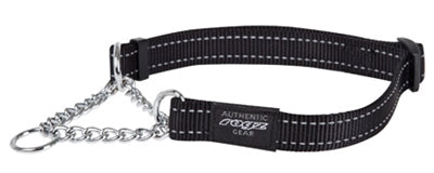 Rogz for dogs fanbelt halfslip halsband zwart