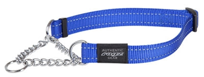 Rogz voor honden fanbelt halfslip halsband blauw