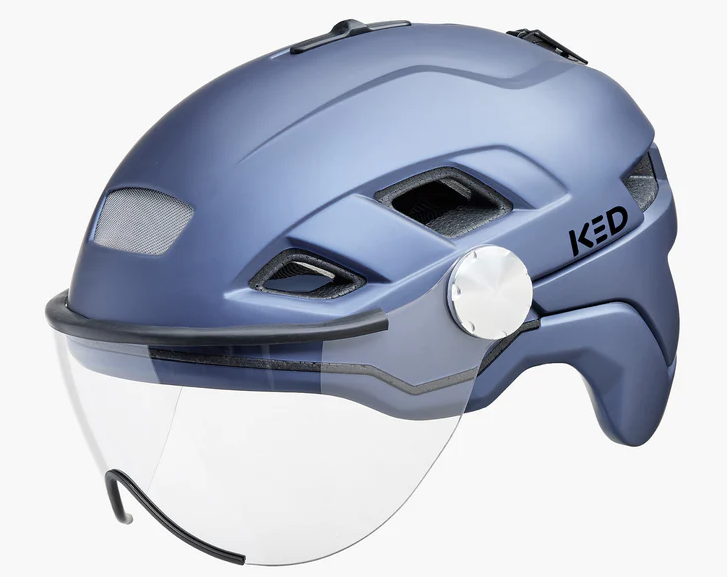 Fietshelm KED B-Vis X-Lite M (52-58cm) - blauw metallic mat