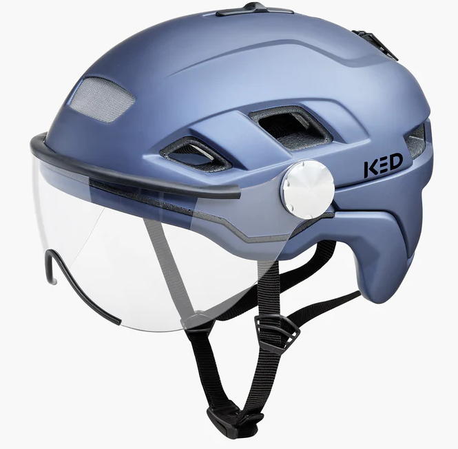 Fietshelm KED B-Vis X-Lite M (52-58cm) - blauw metallic mat