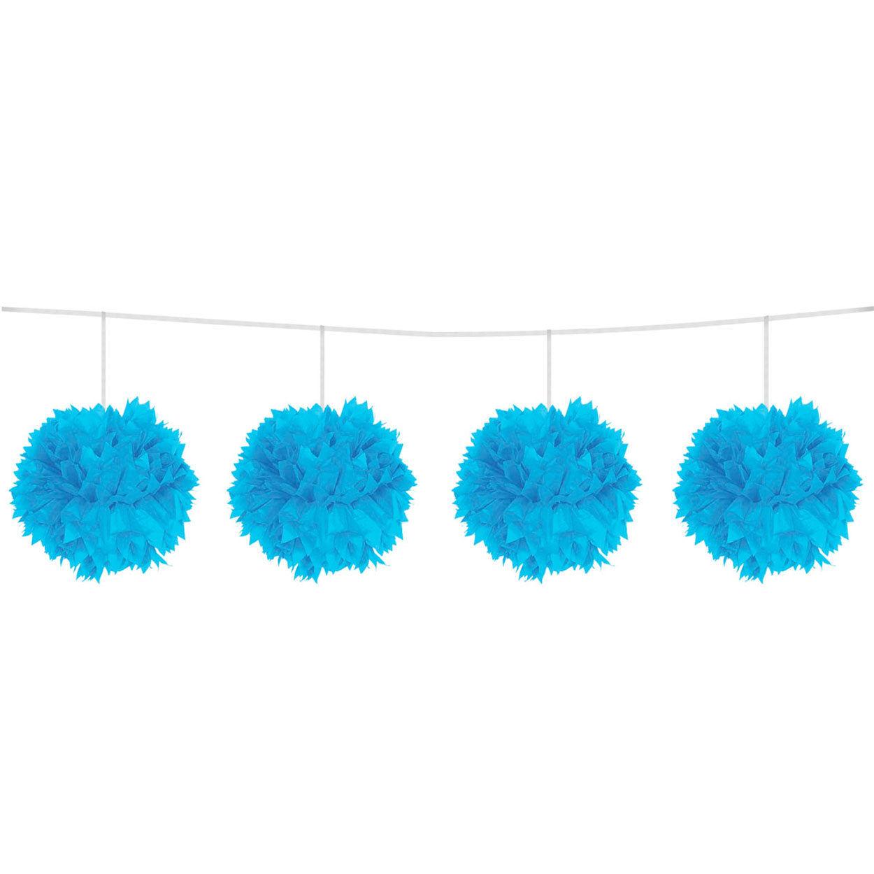 Folat bv blauwe pompom slinger