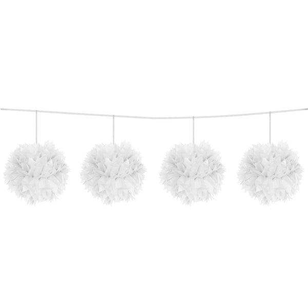 Folat bv witte pompom slinger