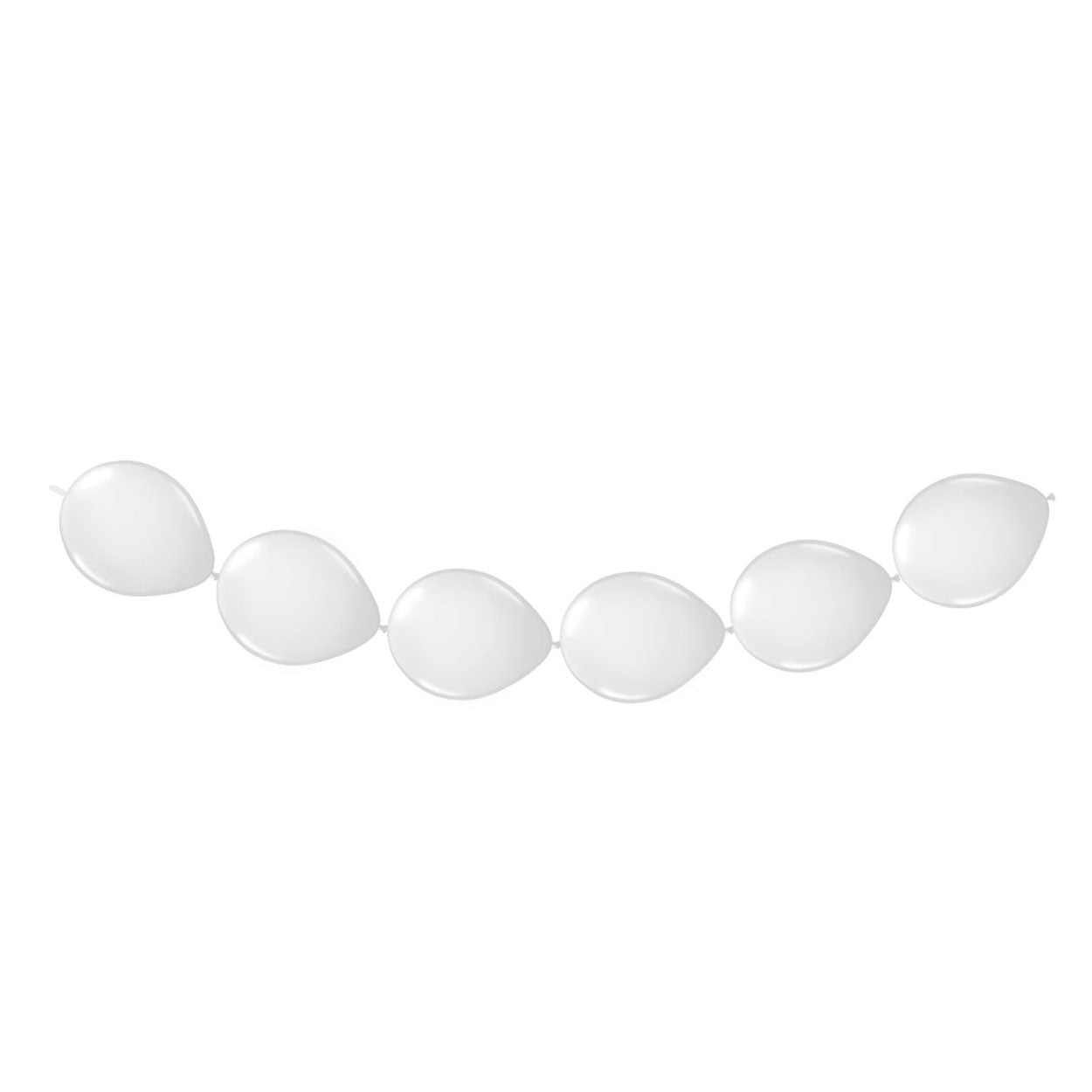 Folat bv witte knoopballonnen, 8st.