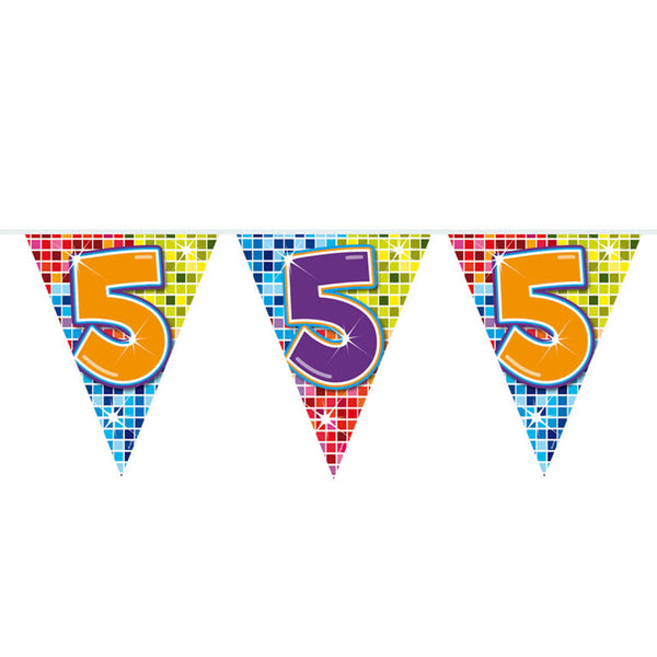 Folat B.V. mini flag garland blocks 5 years, 3m.