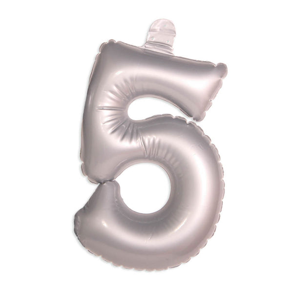Folat BV Number Balloon 5 Silver