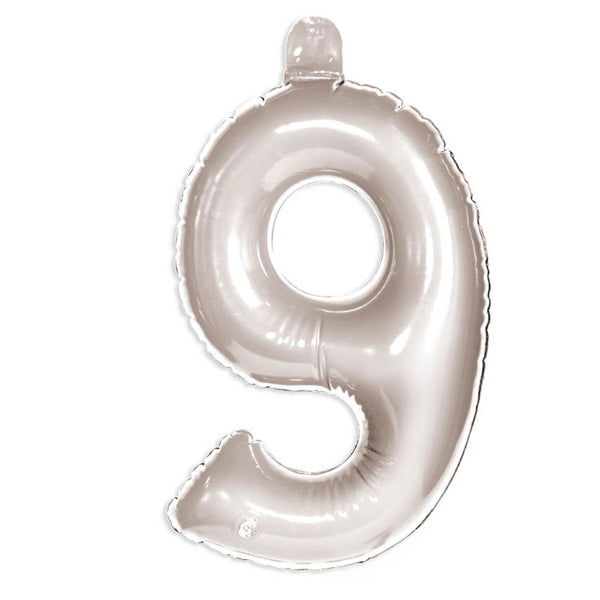 Folat BV Number Balloon 9 Silver