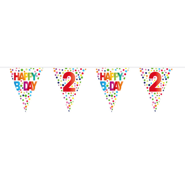 Folat Confetti Flag Garland, 2 years, 10m
