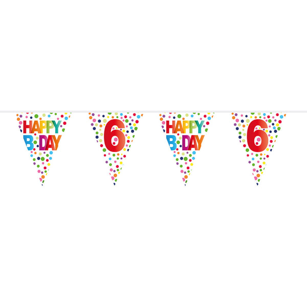 Folat flag line confetti 6 years, 10m.