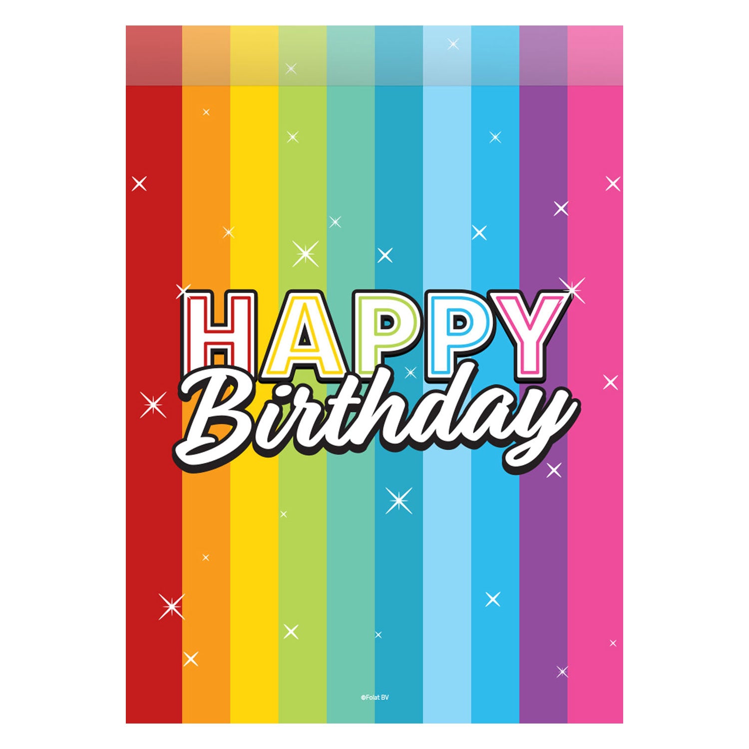Folat bv uitdeelzakjes gefeliciteerd, 8st.