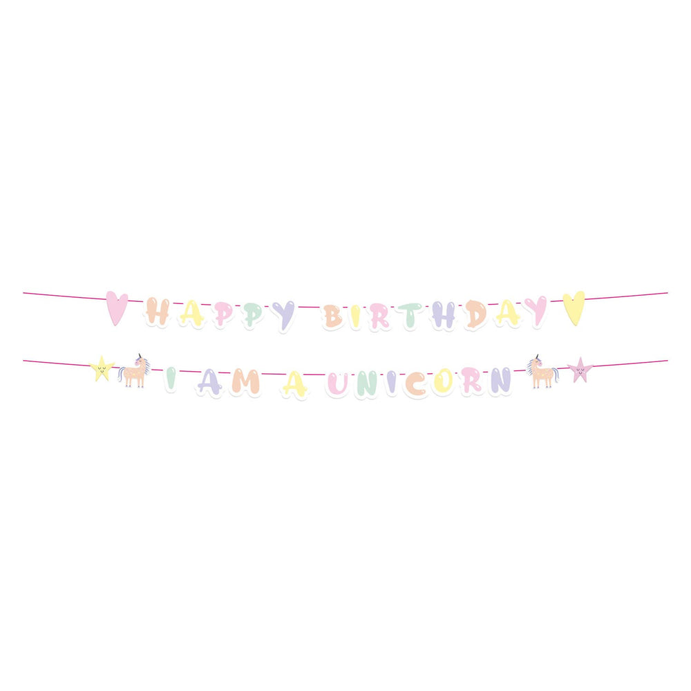 Folat bv letterslinger unicorns rainbows, 2st.