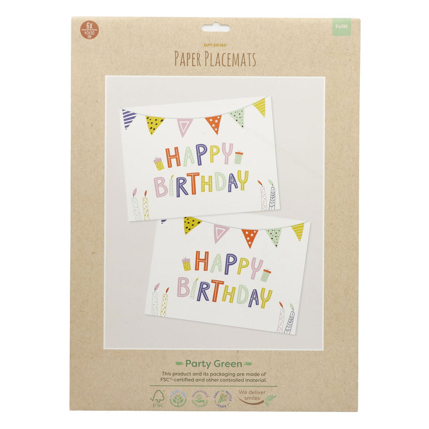 Folat BV Papieren Placemats Partij 6st.