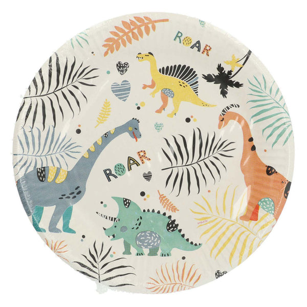 Folat Ltd. dinosaur roar plates, 8ct.