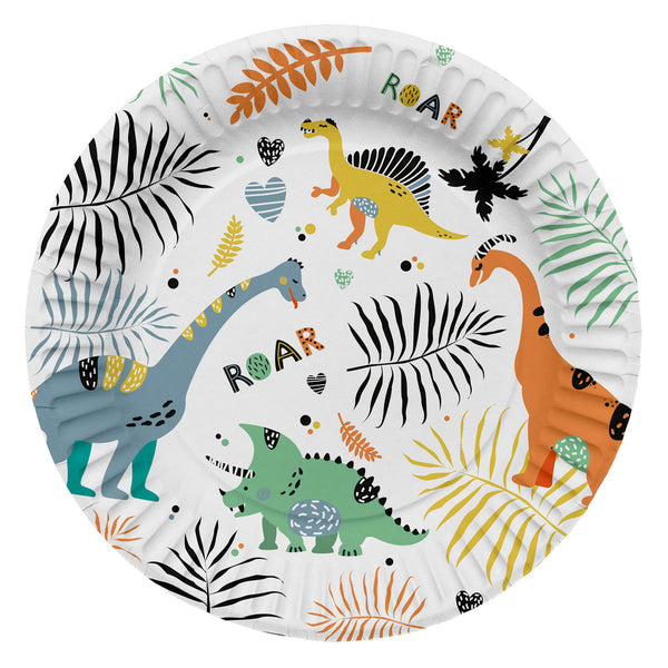 Folat Ltd. dinosaur roar plates, 8ct.