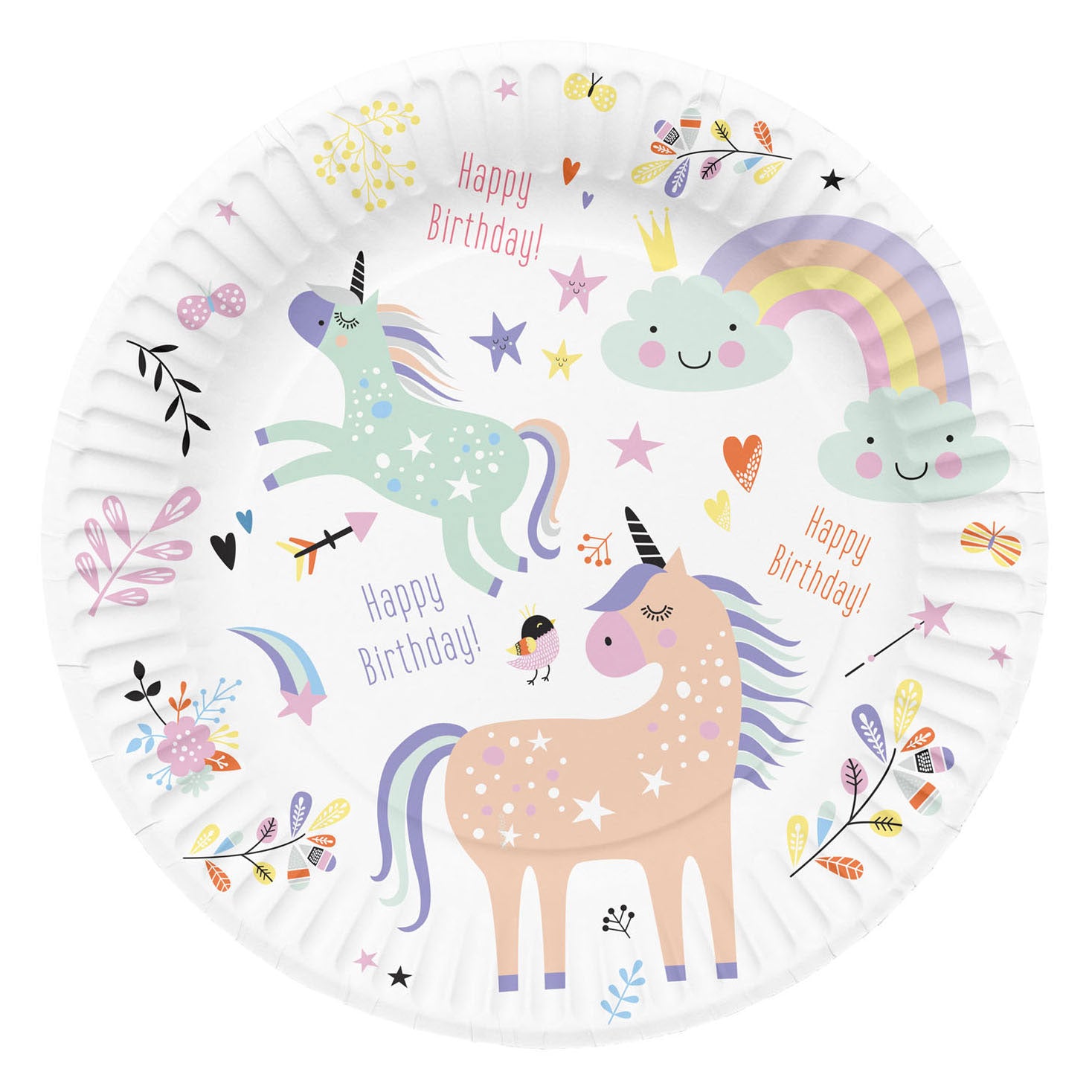 Borden Unicorns Regenbogen, 8st.