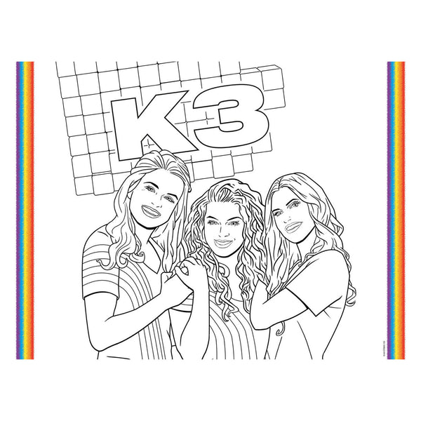 Folat B.V. K3 Placemat Colouring Pages, 6 pcs.
