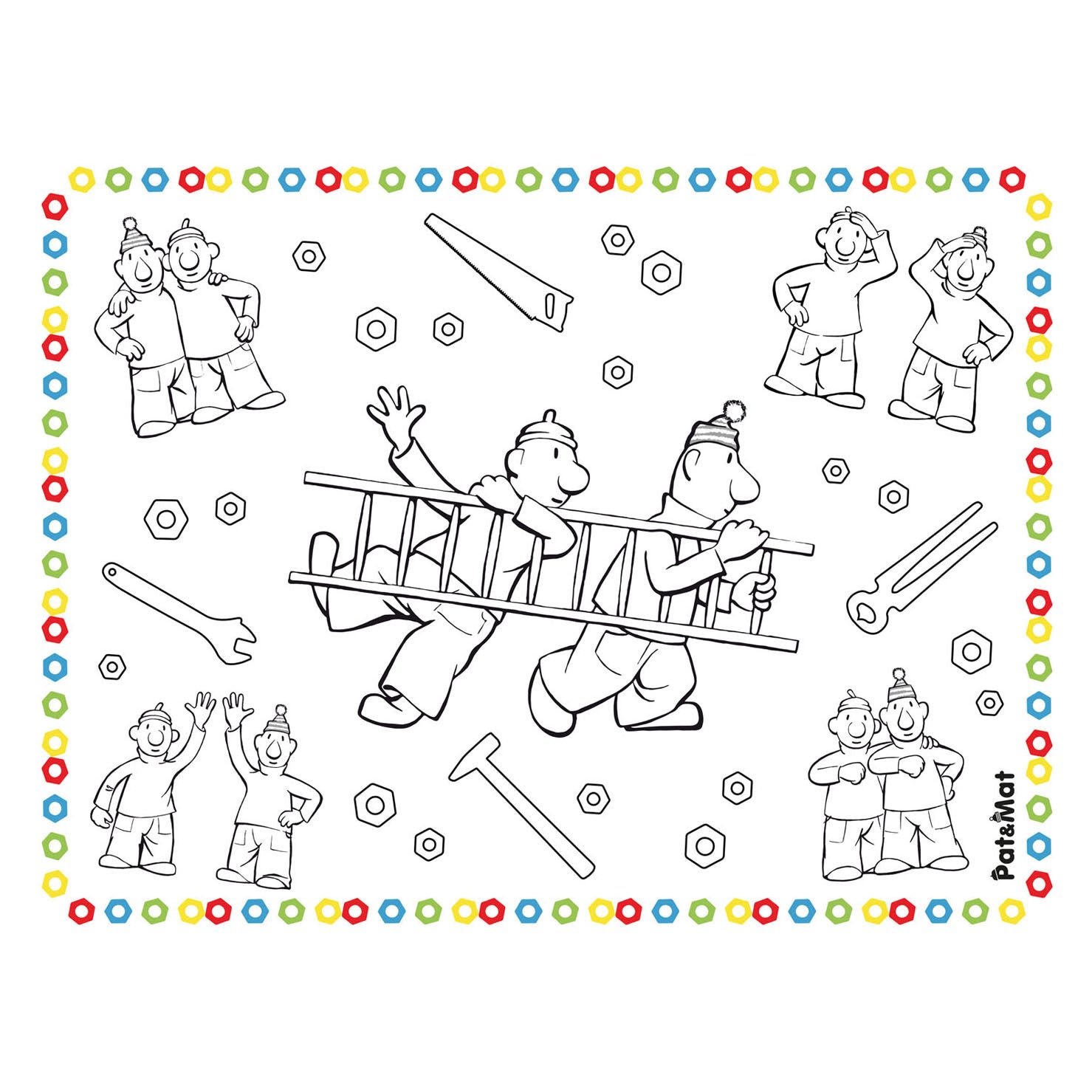 Buurman Buurman Placemats Kleurplaat, 6st.