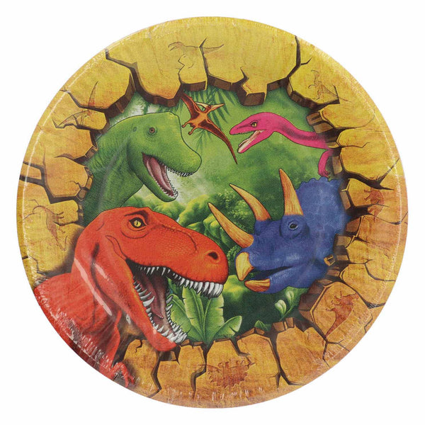 Folat Dino plates, 8ct.